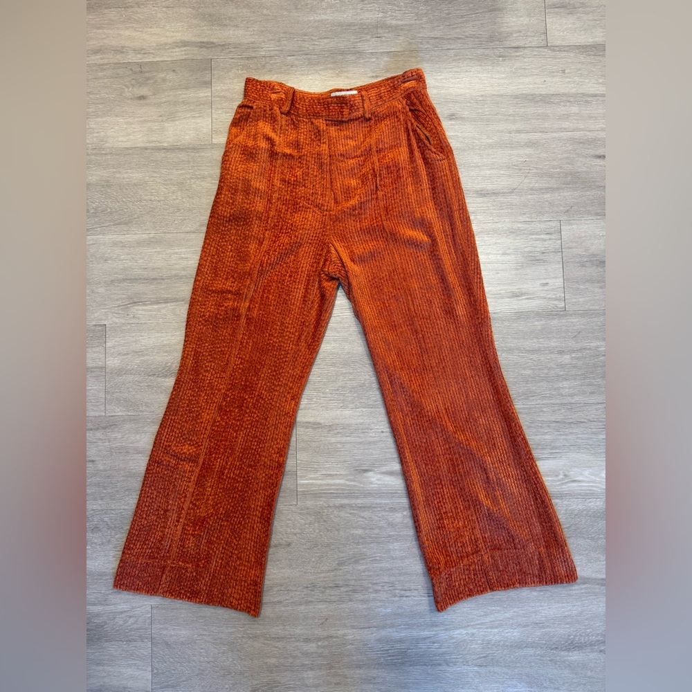 Urban Outfitters Orange Textured Corduroy Pants